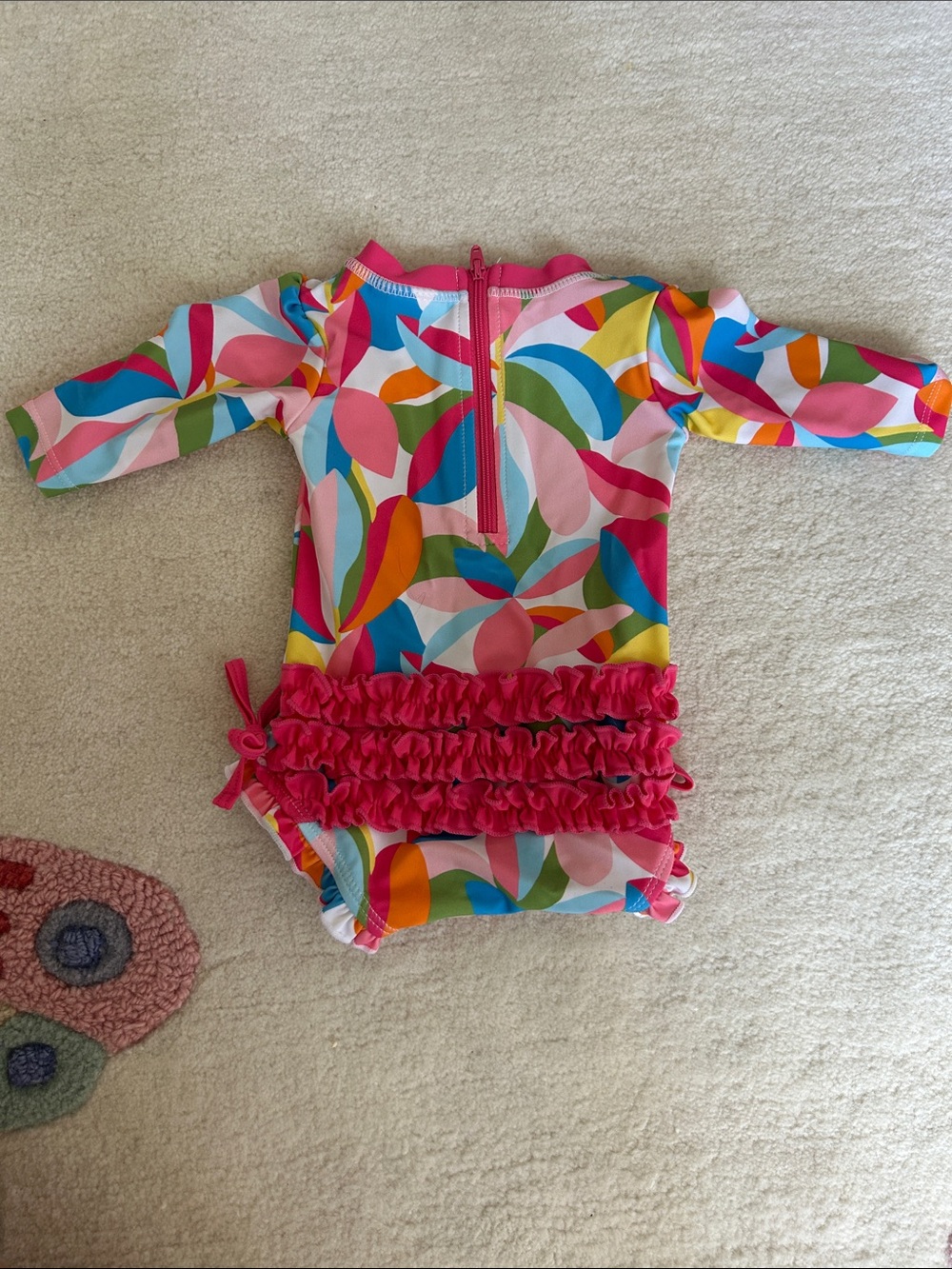 Ruffle Butts Long Sleeve Rashguard One-Piece - Picture 2 of 3